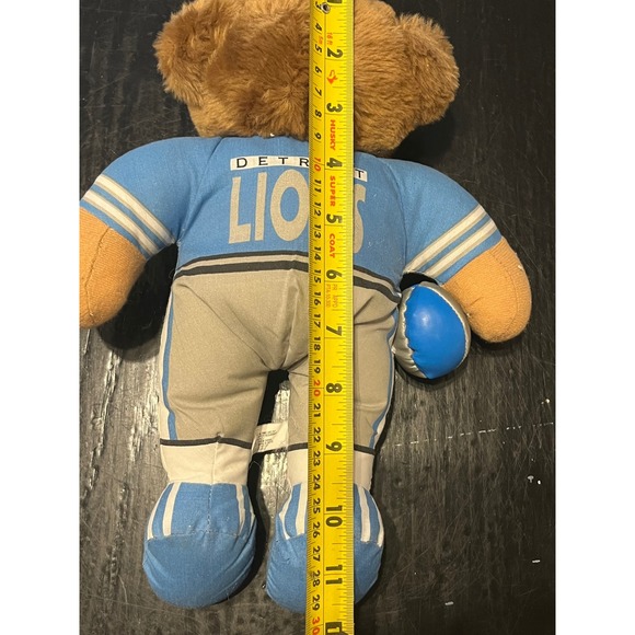 NFL Detroit Lions Good Stuff Plush Teddy Bear with Football Vintage‎ 1990s - Picture 7 of 7